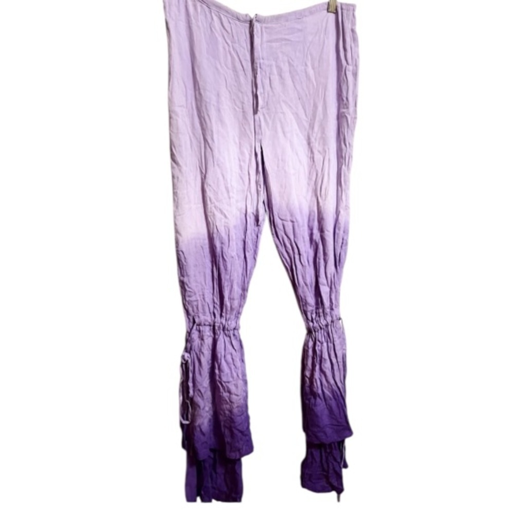 Fresh Produce Ombre Pants Size Large Purple Elastic Waist Pants - Picture 6 of 7